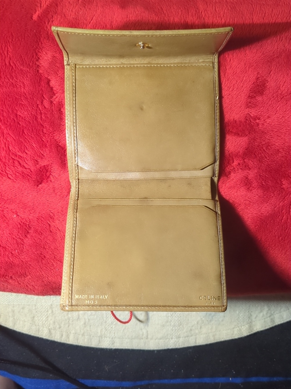 Vintage Celine Beige Brown Monogram Canvas Wallet $150 - Picture 6 of 13